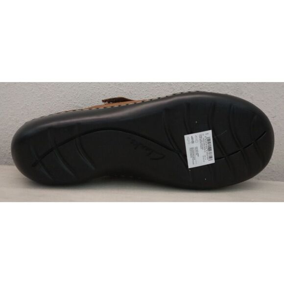 Clarks Women's Sz 9.5W Dark Tan/Brown Leather Ashland Spin Q Mary Jane Flats - Picture 7 of 14